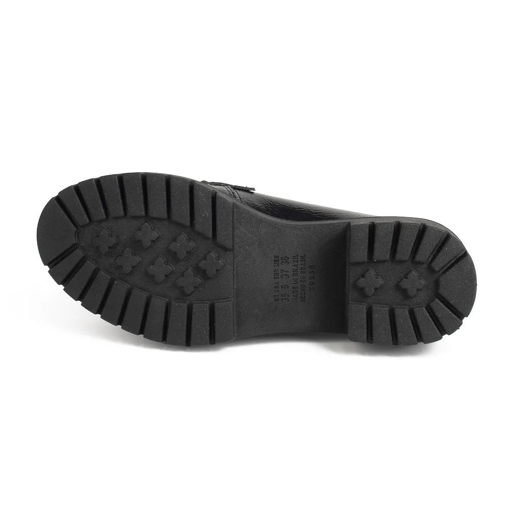 Sapato Loafer Mississipi MF172-0004 Feminino - Preto Preto 4