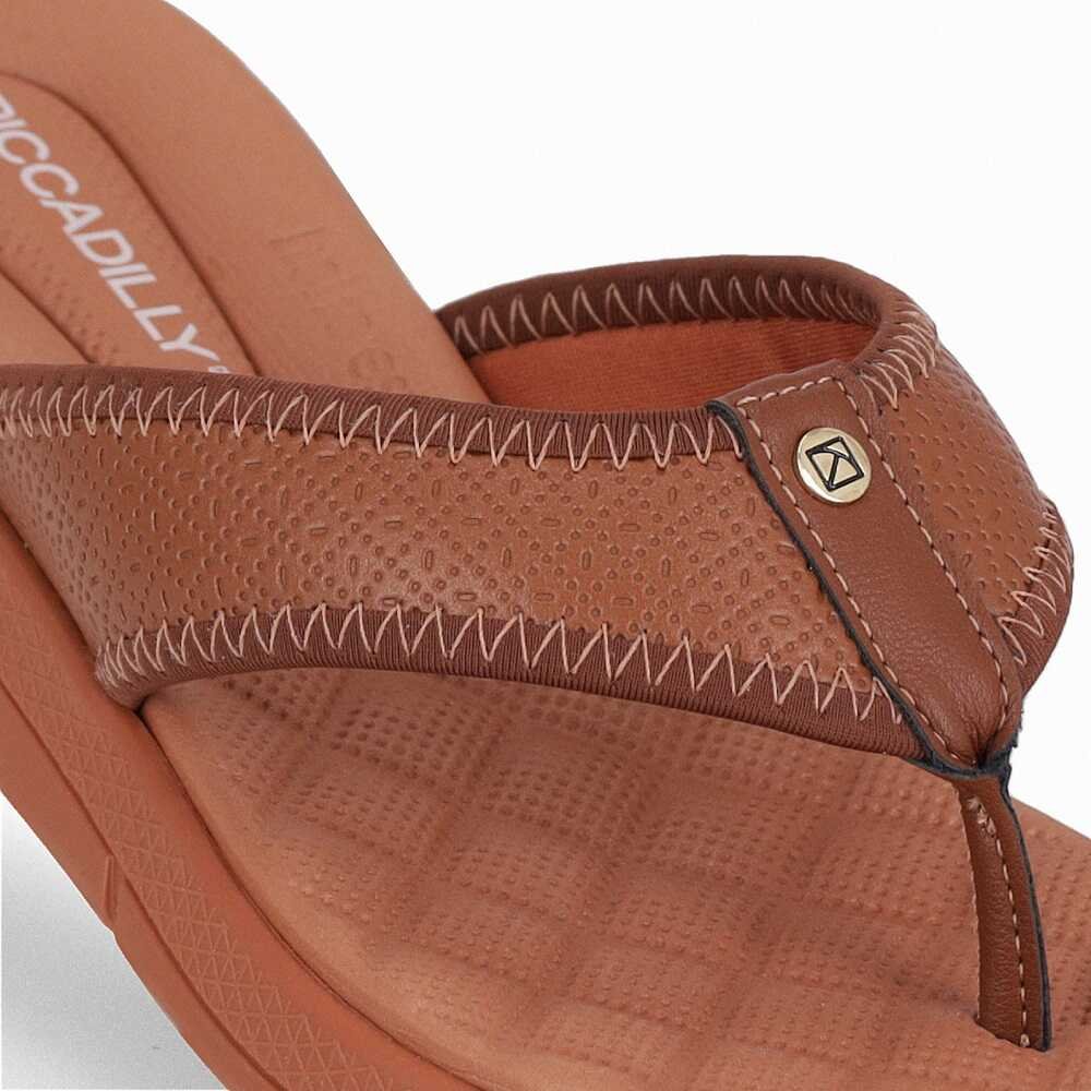 Chinelo Esporão Anabela Médio Piccadilly 571009 Feminino - Ocre Marrom 2