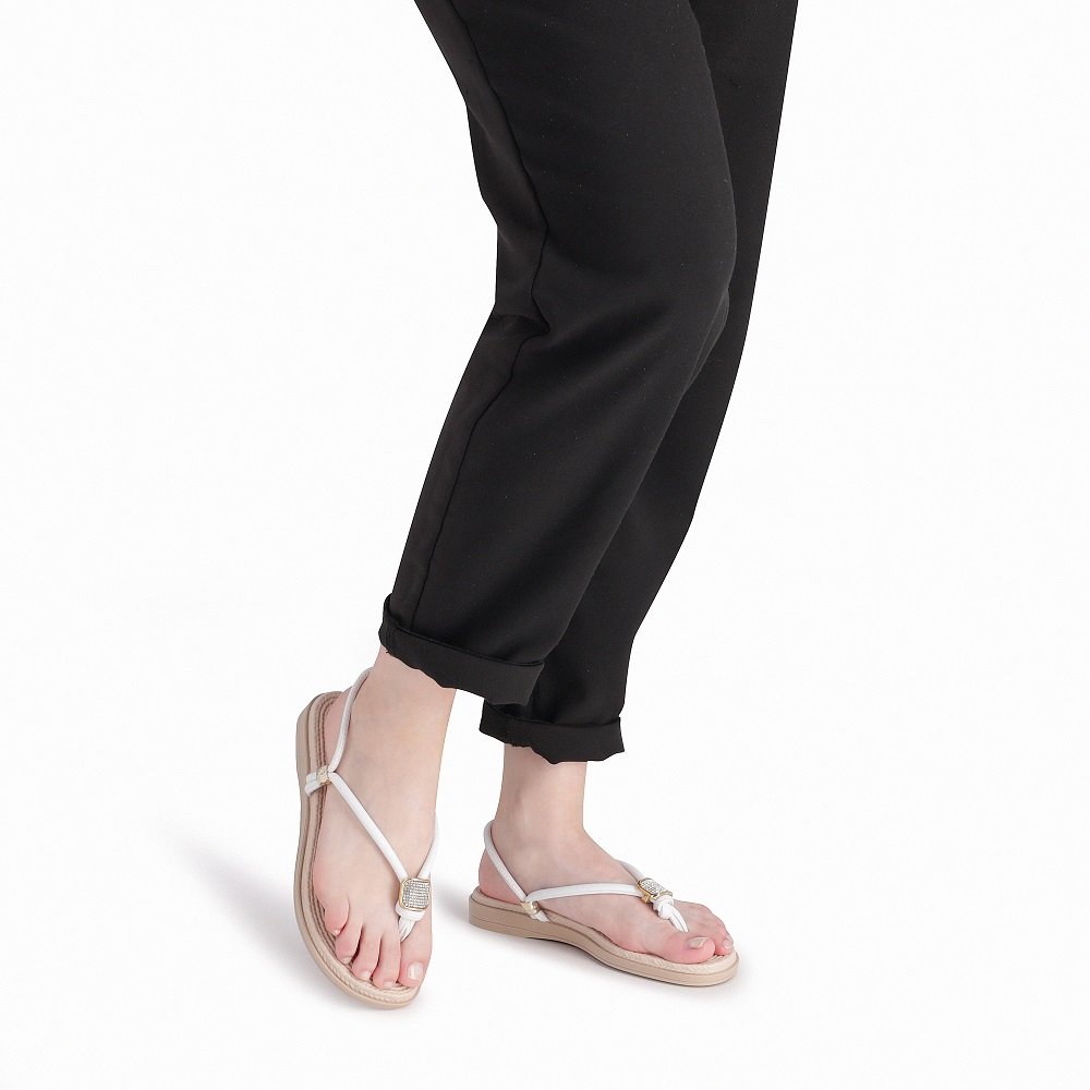 Sandália Rasteira Piccadilly 513039 Feminina - Branco Branco 5
