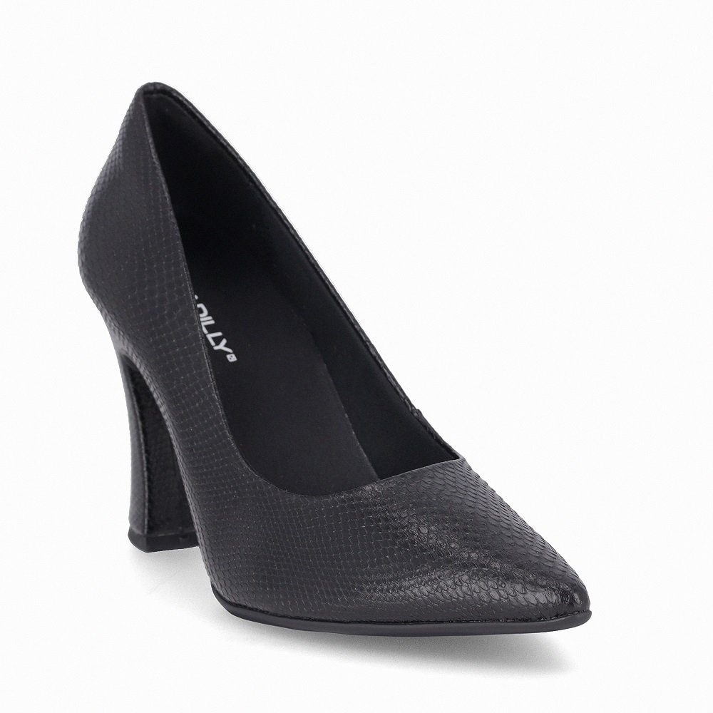 Scarpin Salto Alto Bico Fino Piccadilly 749236 Feminino - Preto Preto 4
