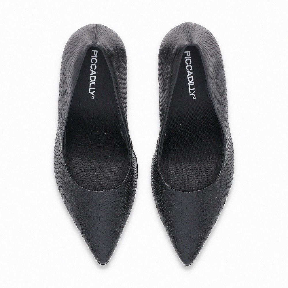 Scarpin Salto Alto Bico Fino Piccadilly 749236 Feminino - Preto Preto 5