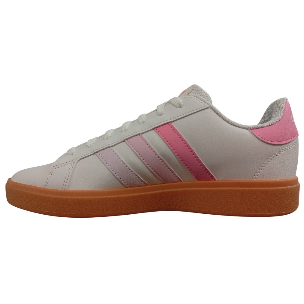 Tênis Feminino adidas Grand Court Base 2.0 JS1321 Branco/Rosa Branco/Rosa 2