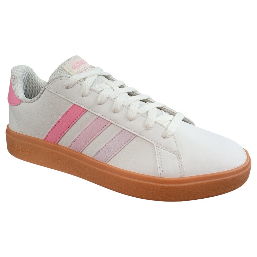 Tênis Feminino adidas Grand Court Base 2.0 JS1321 Branco/Rosa Branco/Rosa 4