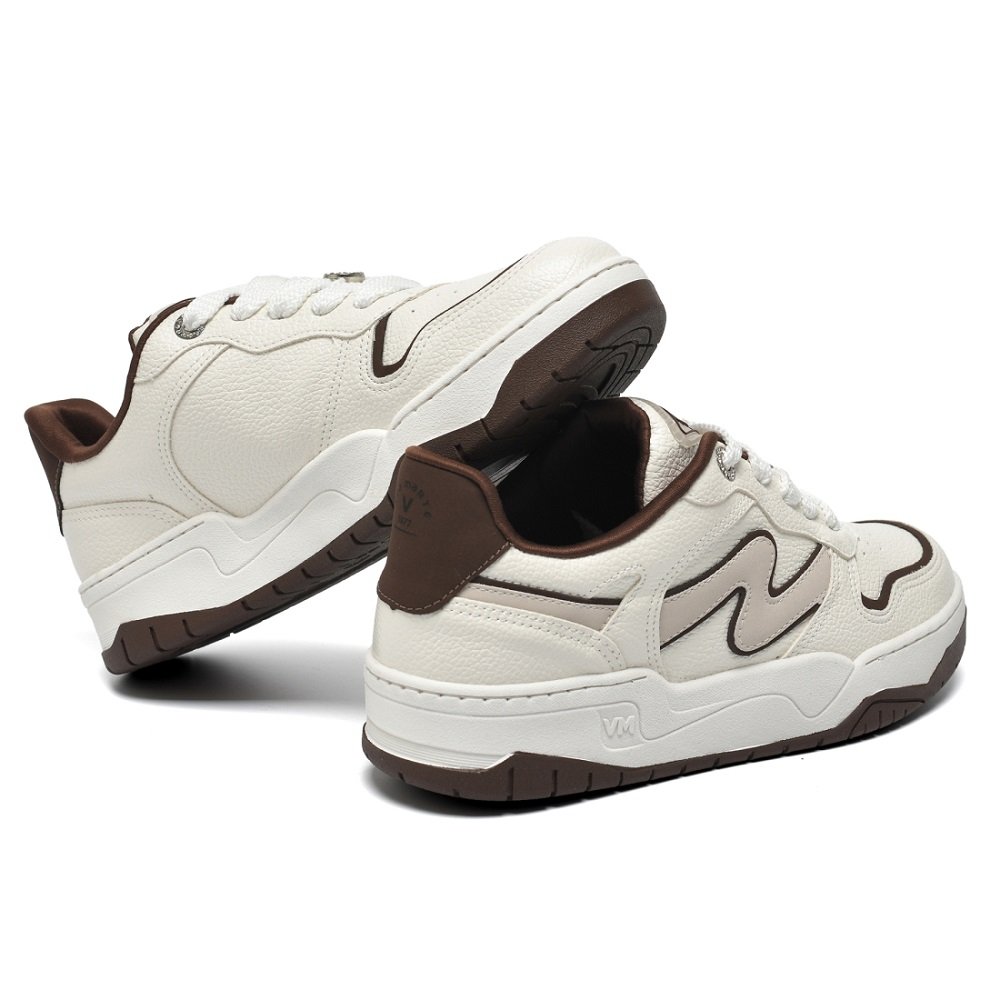 Tênis Via Marte 276-001-13 Feminino - Branco/Marrom Branco/Marrom 3