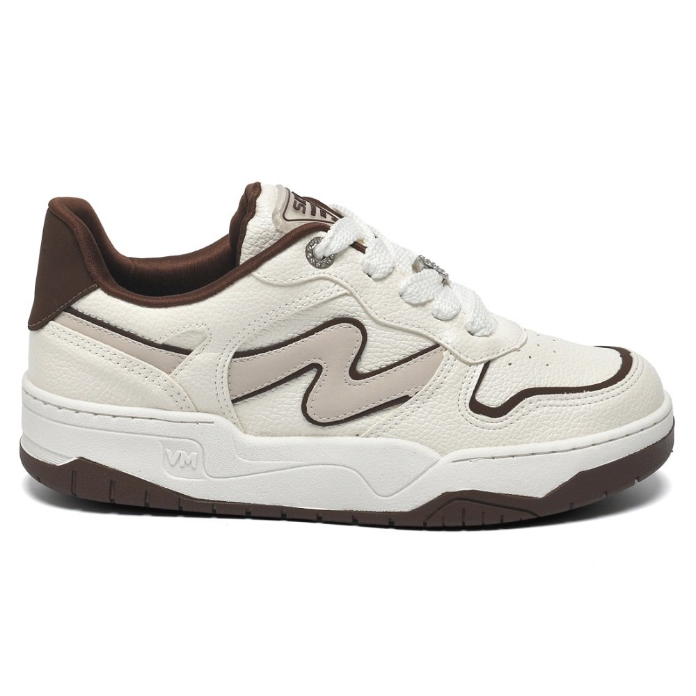 Tênis Via Marte 276-001-13 Feminino - Branco/Marrom Branco/Marrom 2