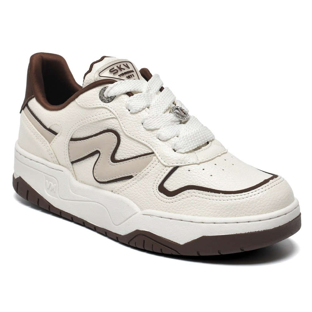 Tênis Via Marte 276-001-13 Feminino - Branco/Marrom