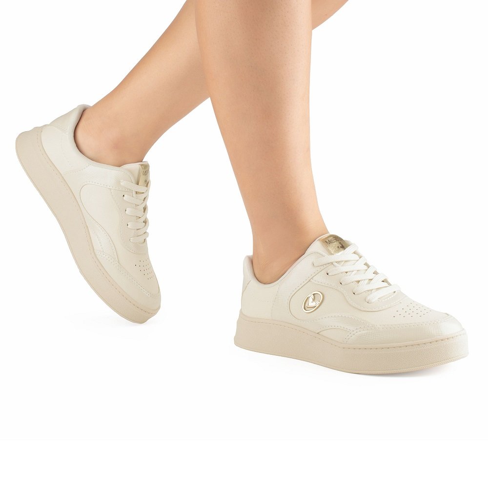 Tênis Casual Mississipi J0031 Feminino - Gelo Branco 6
