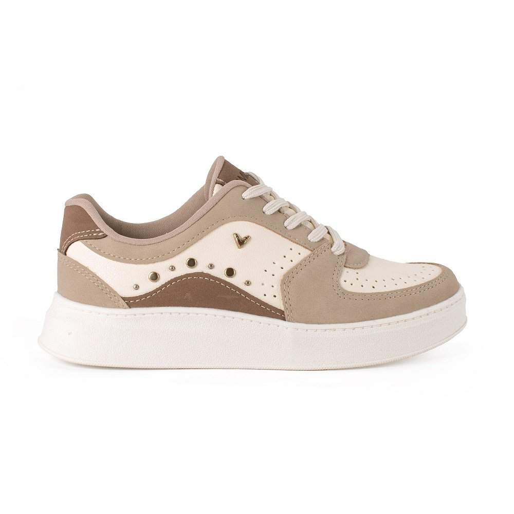 Tênis Casual Mississipi MC918 Feminino - Bege Bege 2