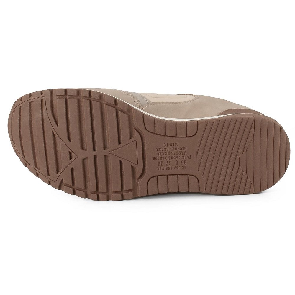 Tênis Feminino Jogging Mississipi J0701 Bege 4