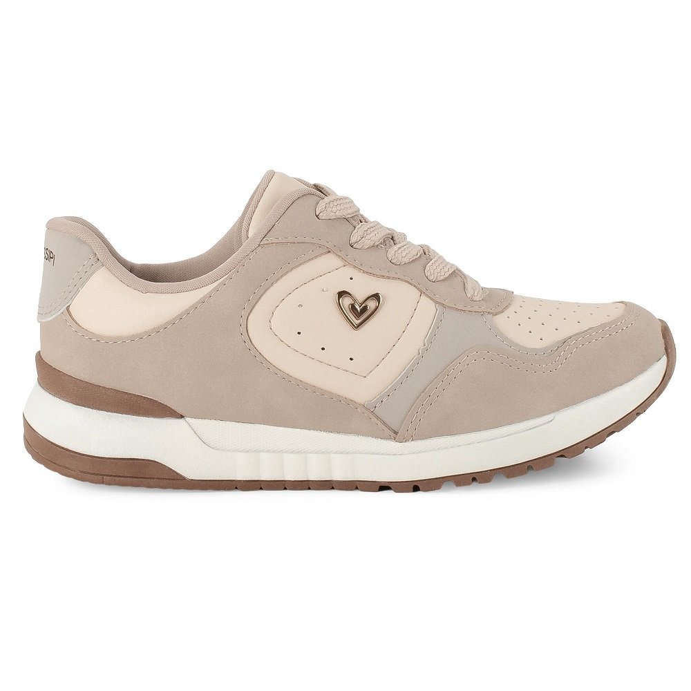 Tênis Feminino Jogging Mississipi J0701 Bege 2