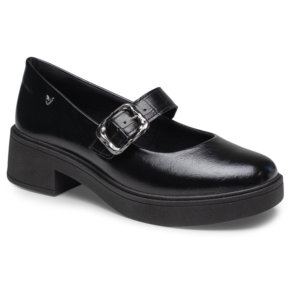 Sapato Mississipi Salto Bloco J1471 Feminino - Preto