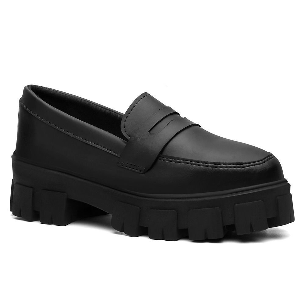 Mocassim Migliorini Calçados OXFORD SOLA TRATORADA Feminino Preto 4