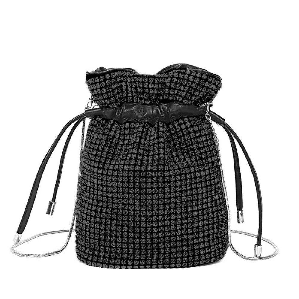 Bolsa Santa Lolla Shiny Malha Cristal Feminino Preto 1