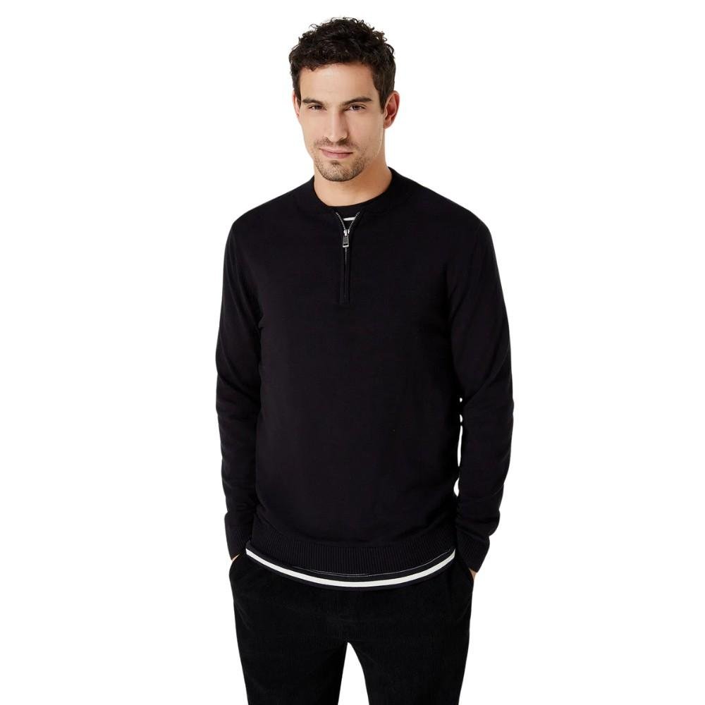 Suéter Hering Tricô Zíper Masculino Preto