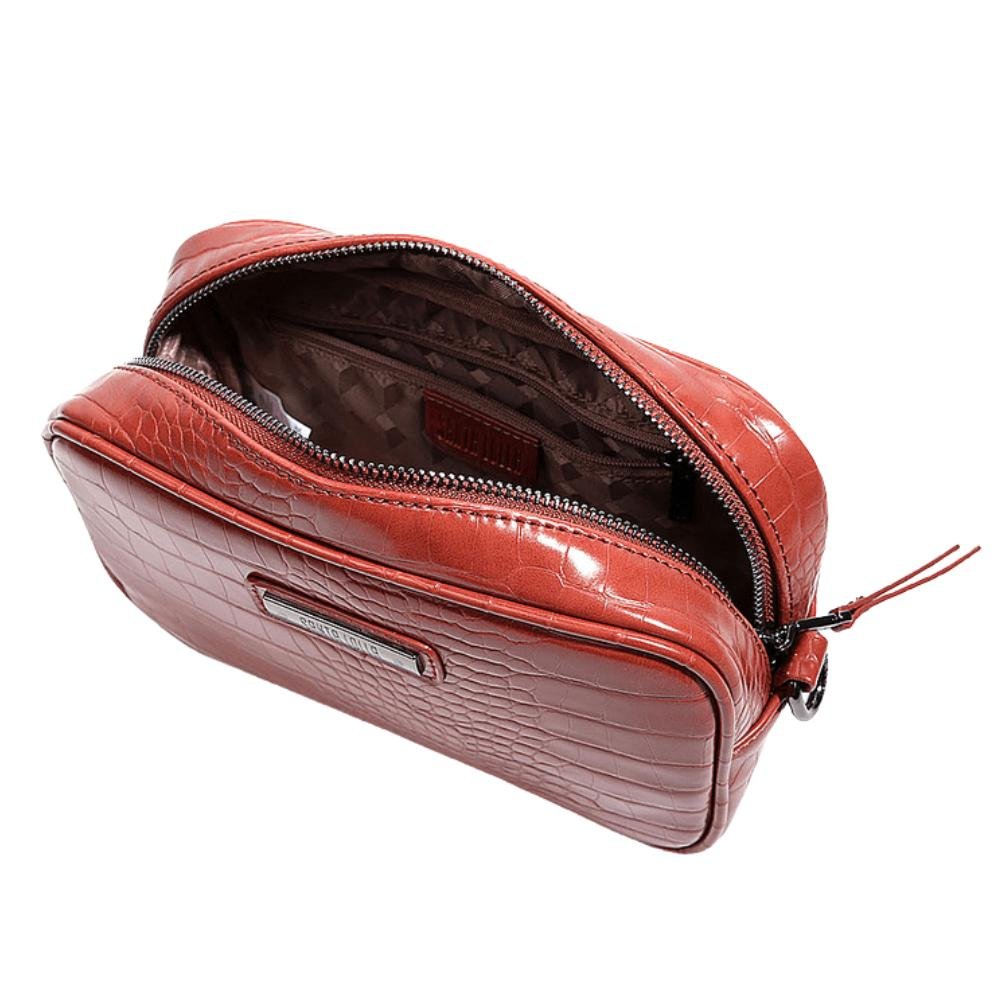 Bolsa Santa Lolla Camera Bag Transversal Texturizada Feminina Marrom 3