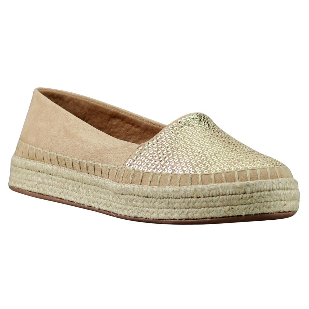 Espadrille Ernest Com Paetê Bordado Feminino Bege 2