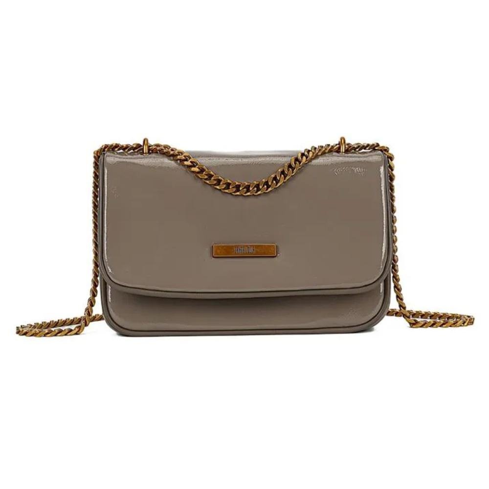 Bolsa Santa Lolla Média Material Envernizado Glossy Alça De Ombro Feminina