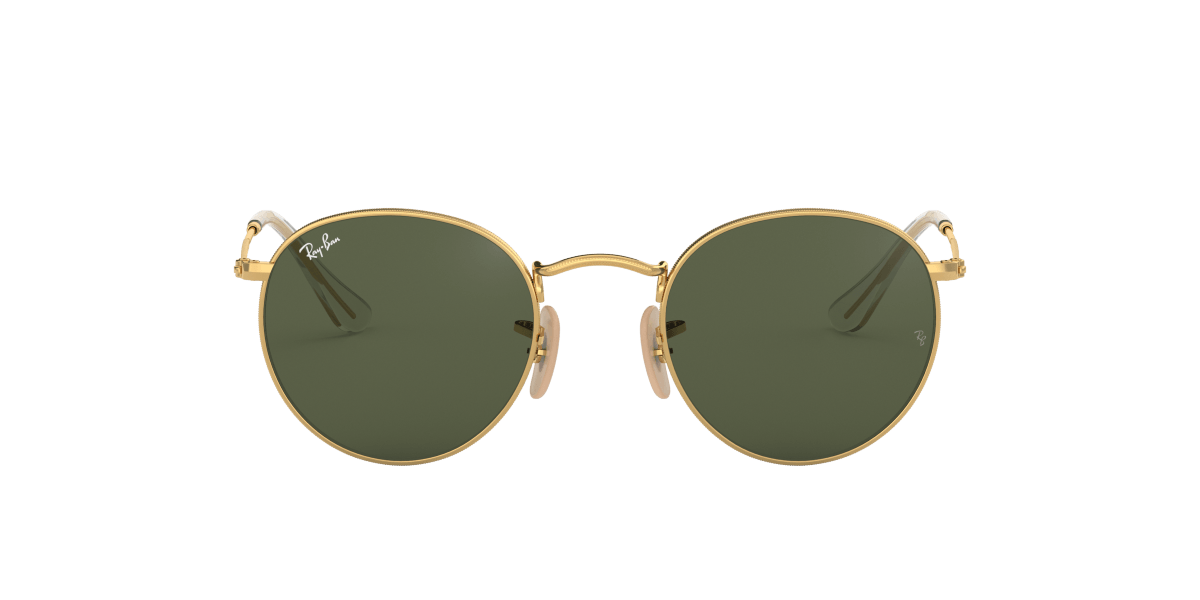 ÓCULOS DE SOL RAY-BAN ROUND FLAT 3447NL 001 53 Dourado 2