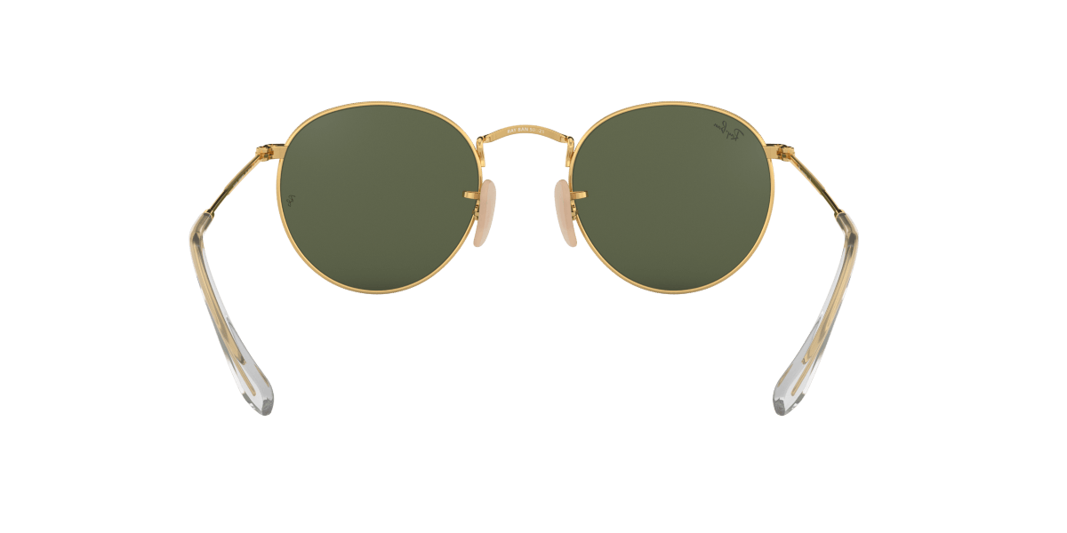 ÓCULOS DE SOL RAY-BAN ROUND FLAT 3447NL 001 53 Dourado 4