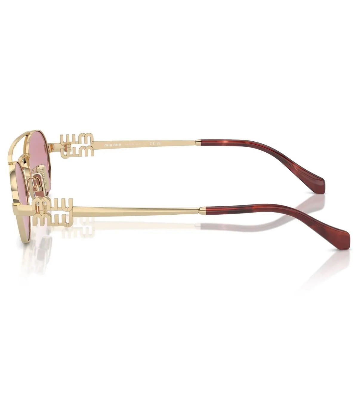 ÓCULOS DE SOL MIU MIU 54ZS ZVN50D Dourado 3
