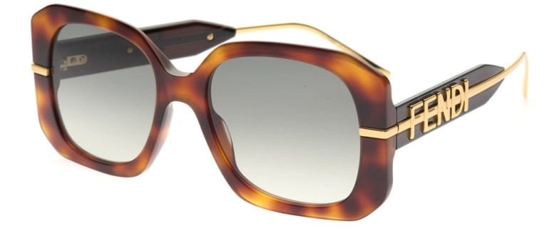 ÓCULOS DE SOL FENDI 40065I 55B Marrom/Dourado 1