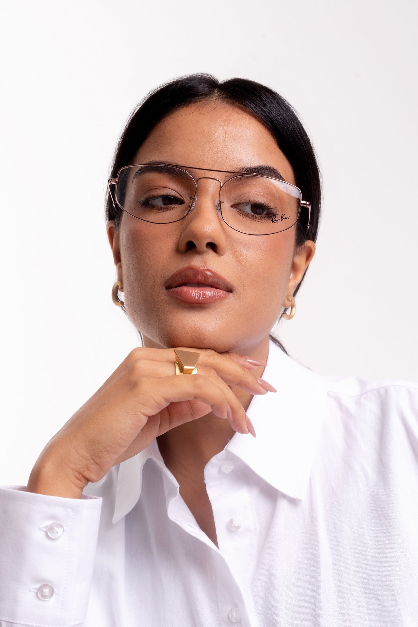 ÓCULOS DE GRAU RAY-BAN 6545 2943 Dourado 2
