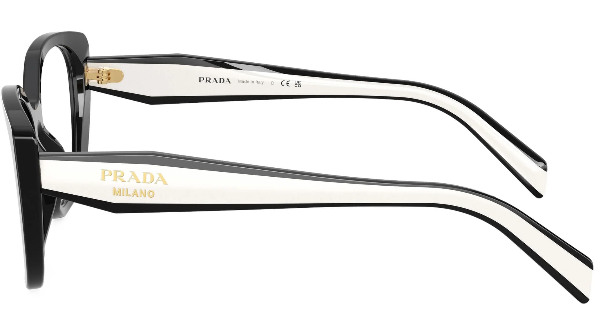 ÓCULOS DE GRAU PRADA B04V 16K1O1 Preto/Branco 4