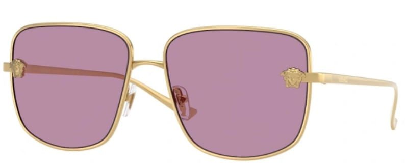 S ÓCULOS DE SOL VERSACE 2282 1002AK Dourado アイドル