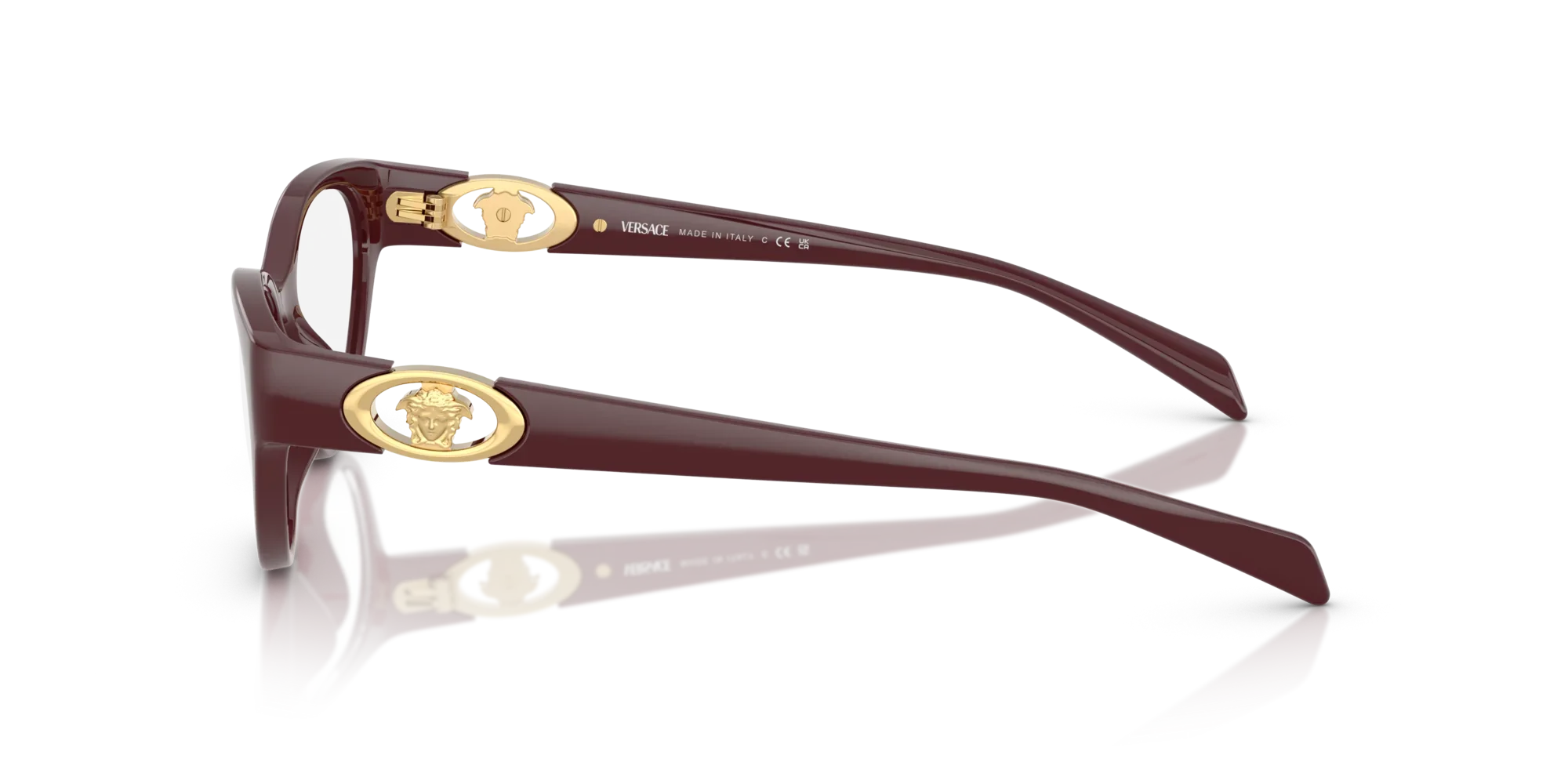 ÓCULOS DE GRAU VERSACE 3372U 5487 Vinho/Dourado 3