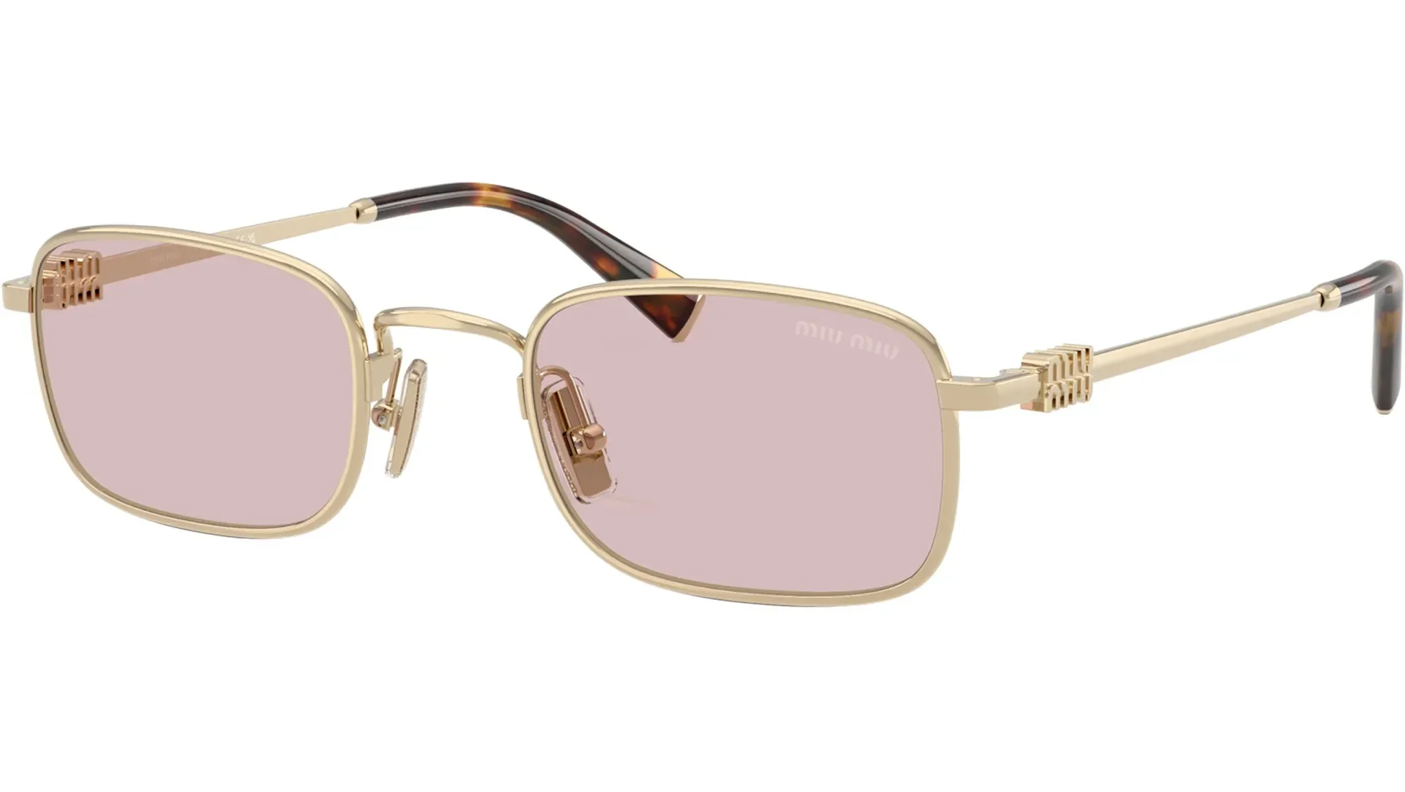 ÓCULOS DE SOL MIU MIU A53S ZVN4I0 Dourado/Marrom 1