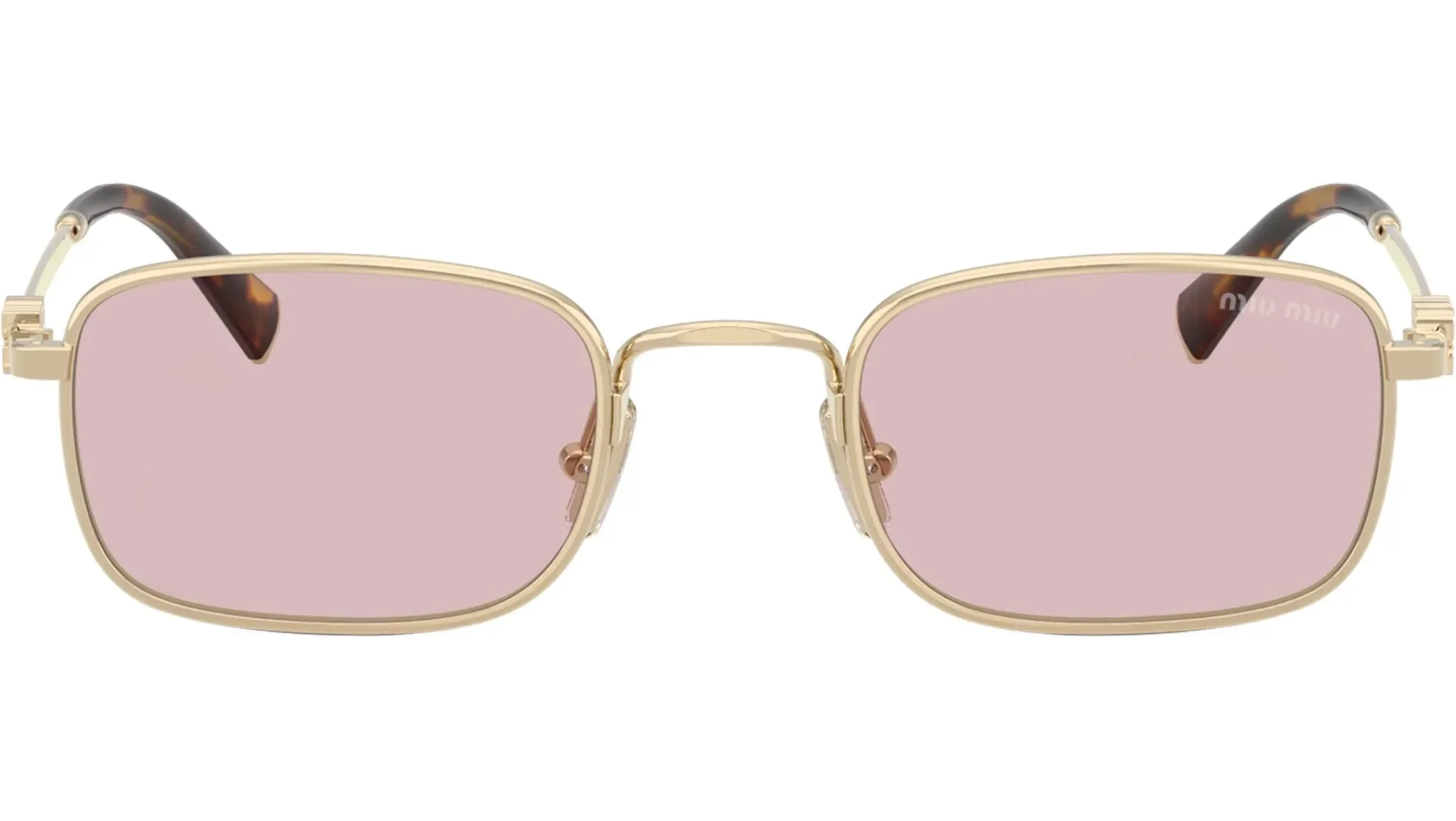 ÓCULOS DE SOL MIU MIU A53S ZVN4I0 Dourado/Marrom 2