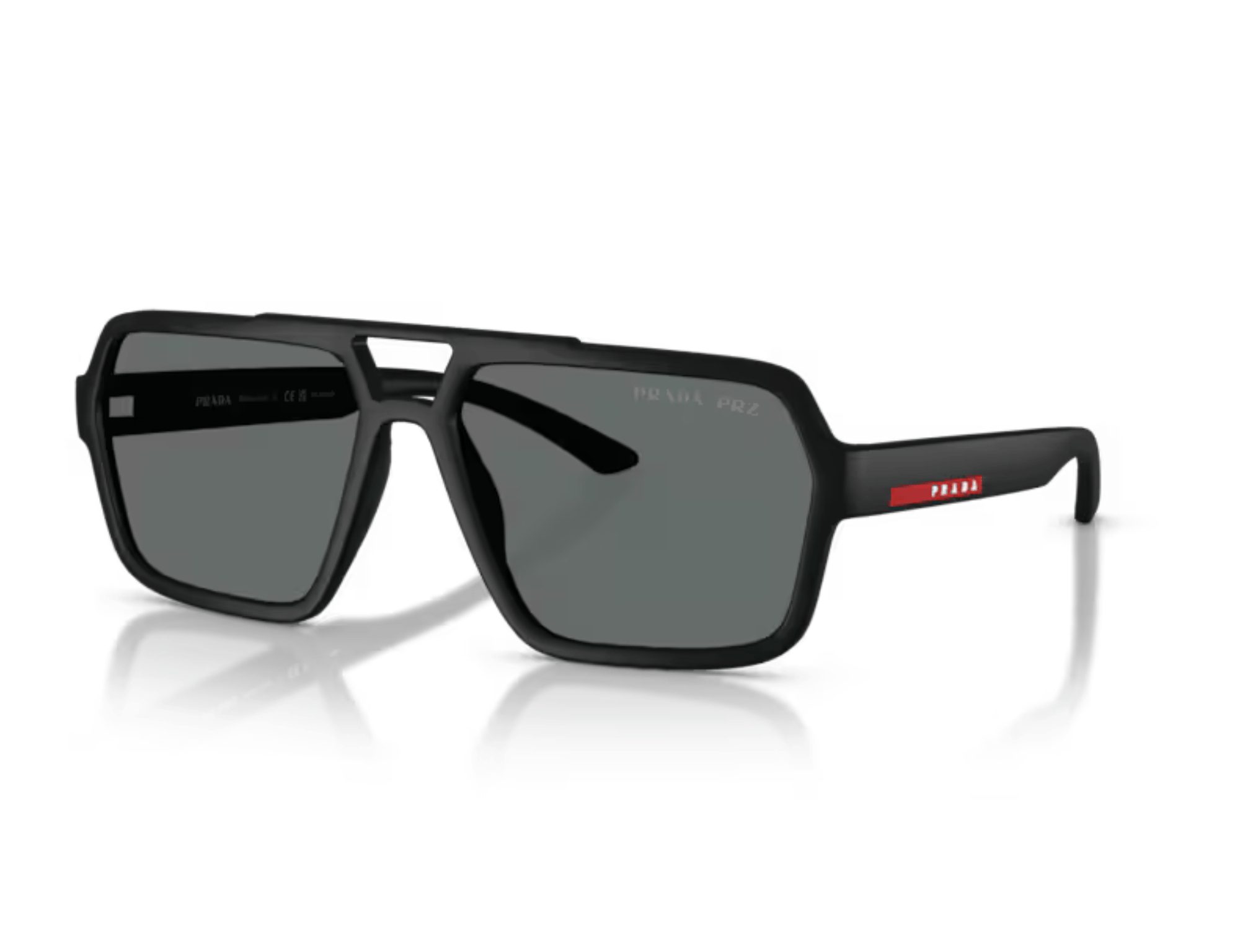 ÓCULOS DE SOL PRADA LINEA ROSSA A06S/LR/POLAR DG002G Preto/Vermelho 1