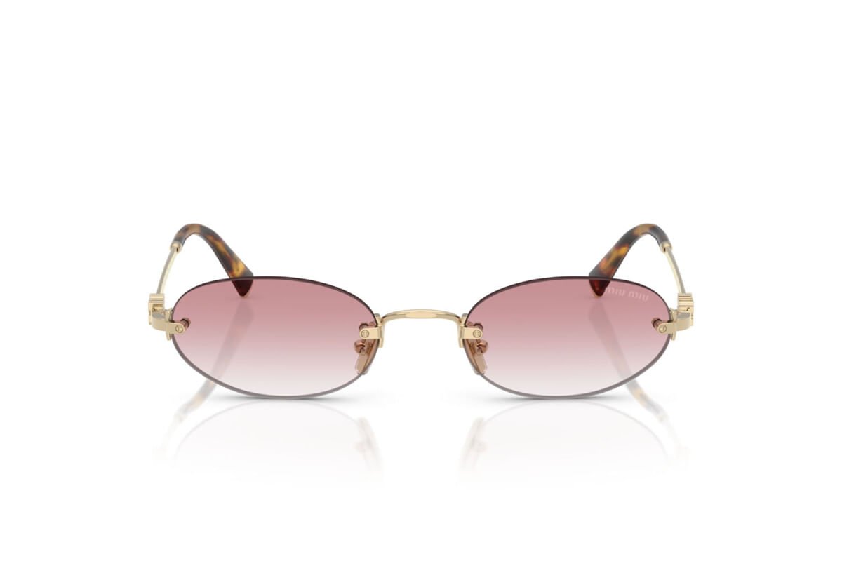 ÓCULOS DE SOL MIU MIU A54S ZVN70O Marrom/Dourado 2