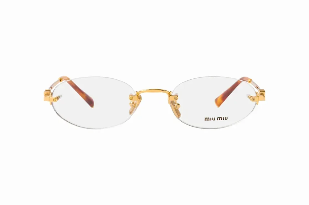 ÓCULOS DE GRAU MIU MIU 53WV 5AK1O1 Dourado/Amarelo 2