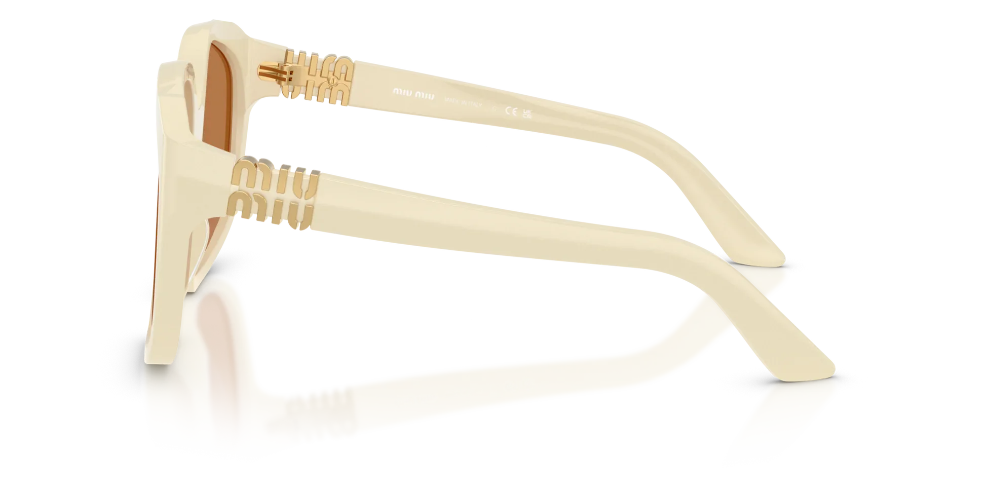 ÓCULOS DE SOL MIU MIU A07S 21D90Q Off White/Dourado