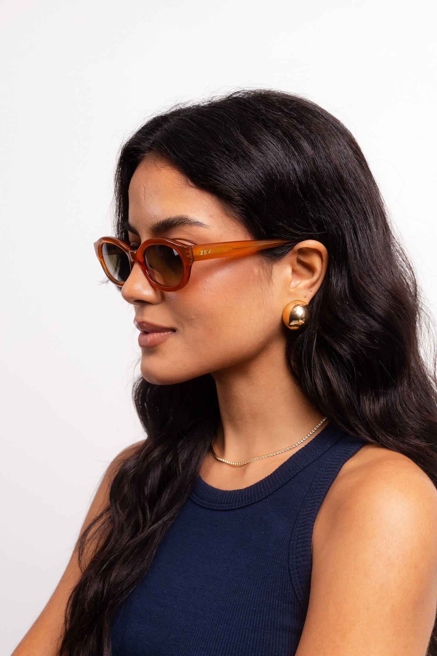 Óculos de Sol Zev Martina Caramelo Vd Marrom 4