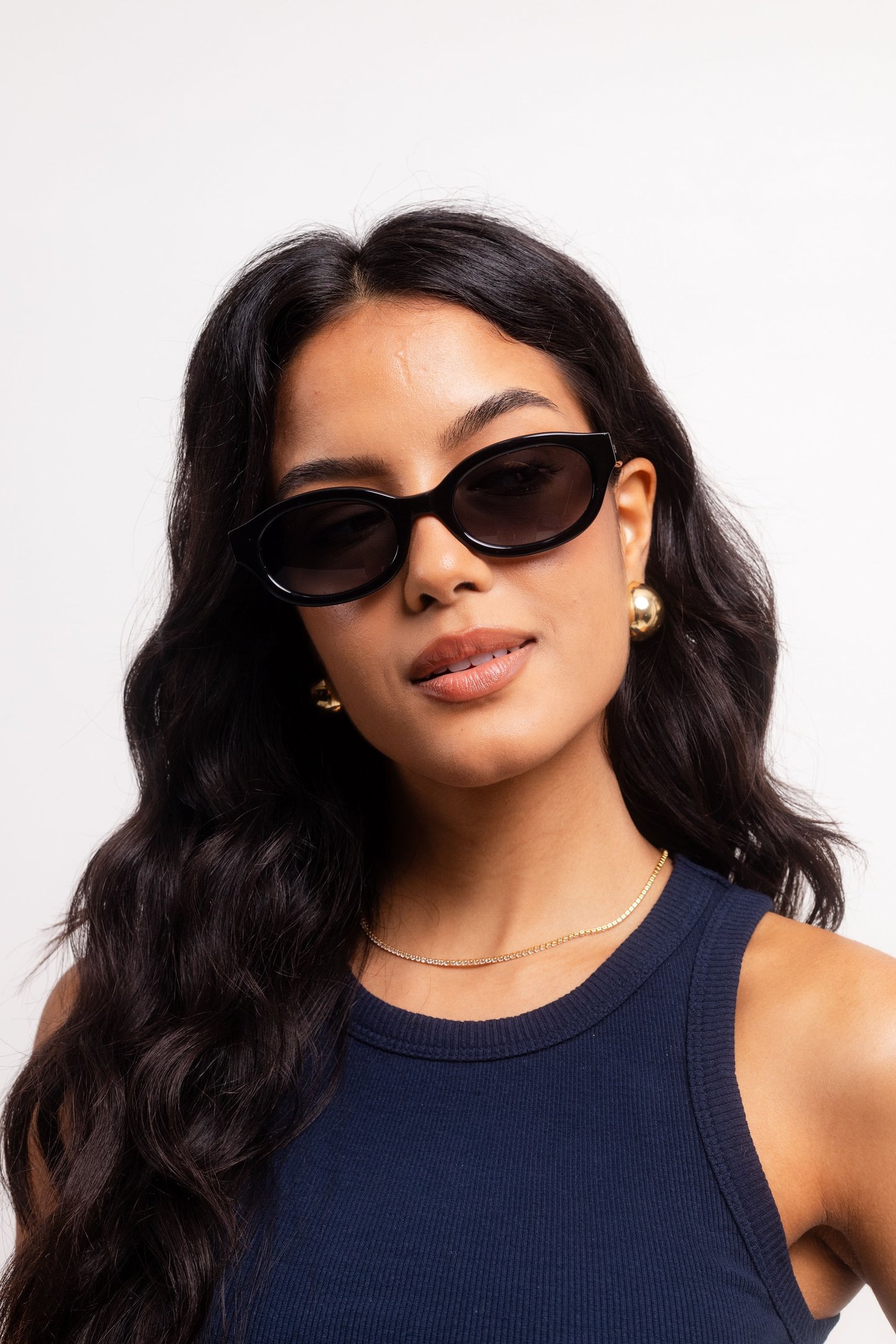 Óculos de Sol Zev Martina Pt Brilho Lc Preto 2