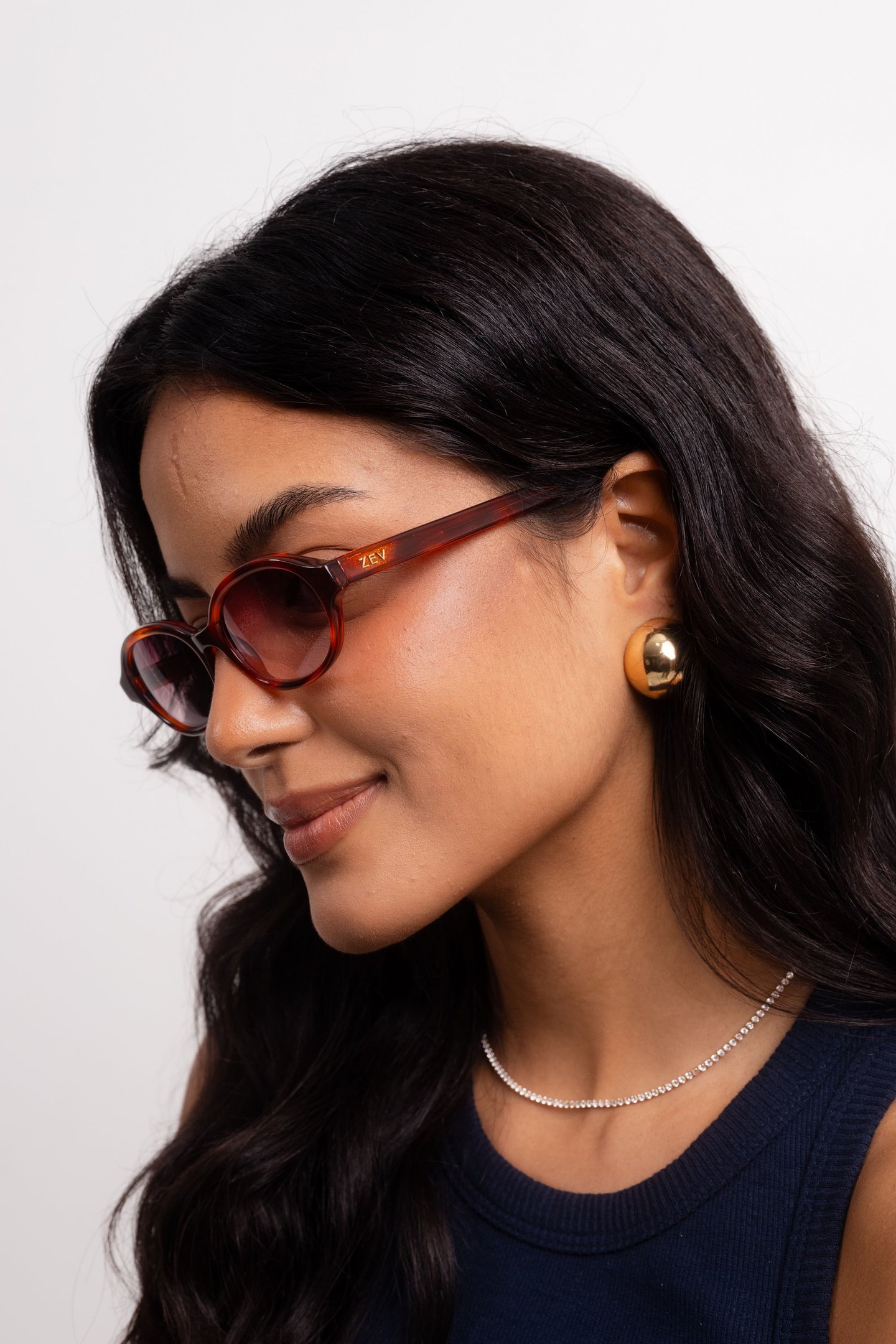 Óculos de Sol Zev Sara Demi 2P007 Lrd Marrom/Preto 4