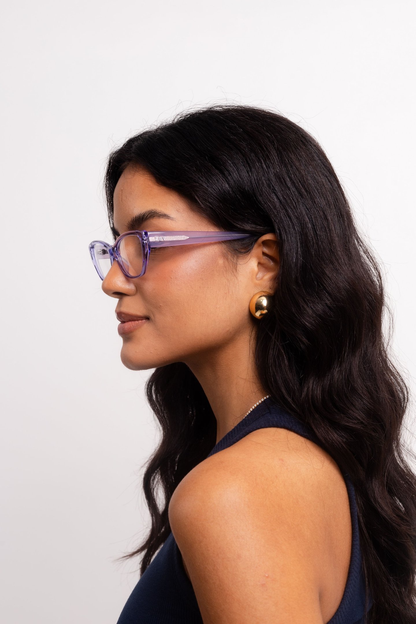 Óculos de Grau Zev Camila Crt Az/rx Li Roxo 5