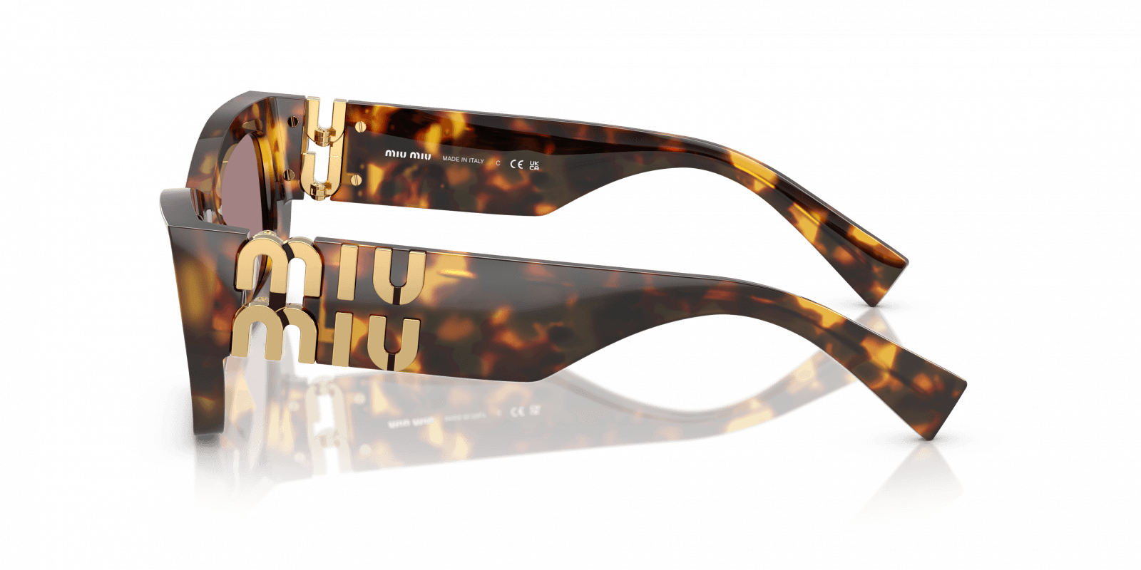 Óculos de Sol Miu Miu 09WS 14L20I Marrom/Preto 3