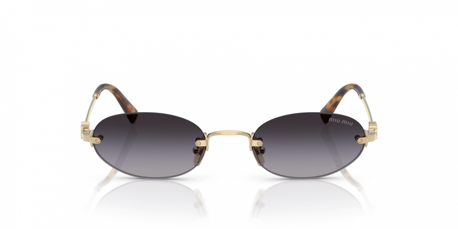 ÓCULOS DE SOL MIU MIU A54S ZVN5D1 Dourado/Marrom 2