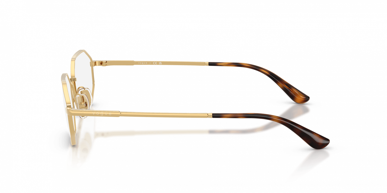 Óculos de Grau Vogue 4341 280 Dourado/Marrom 3