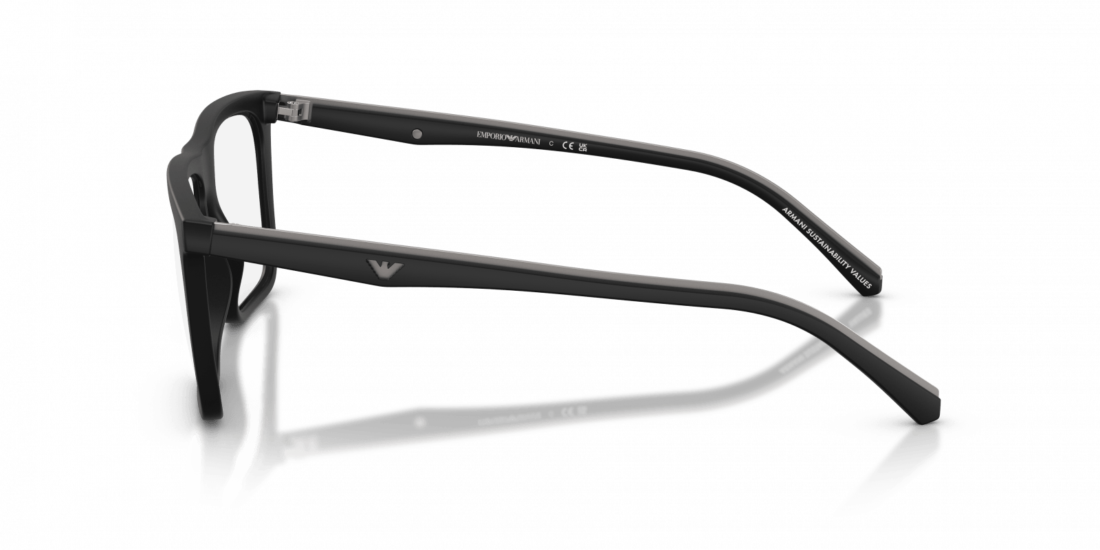 Óculos de Grau Emporio Armani 4258 50011W Preto 3