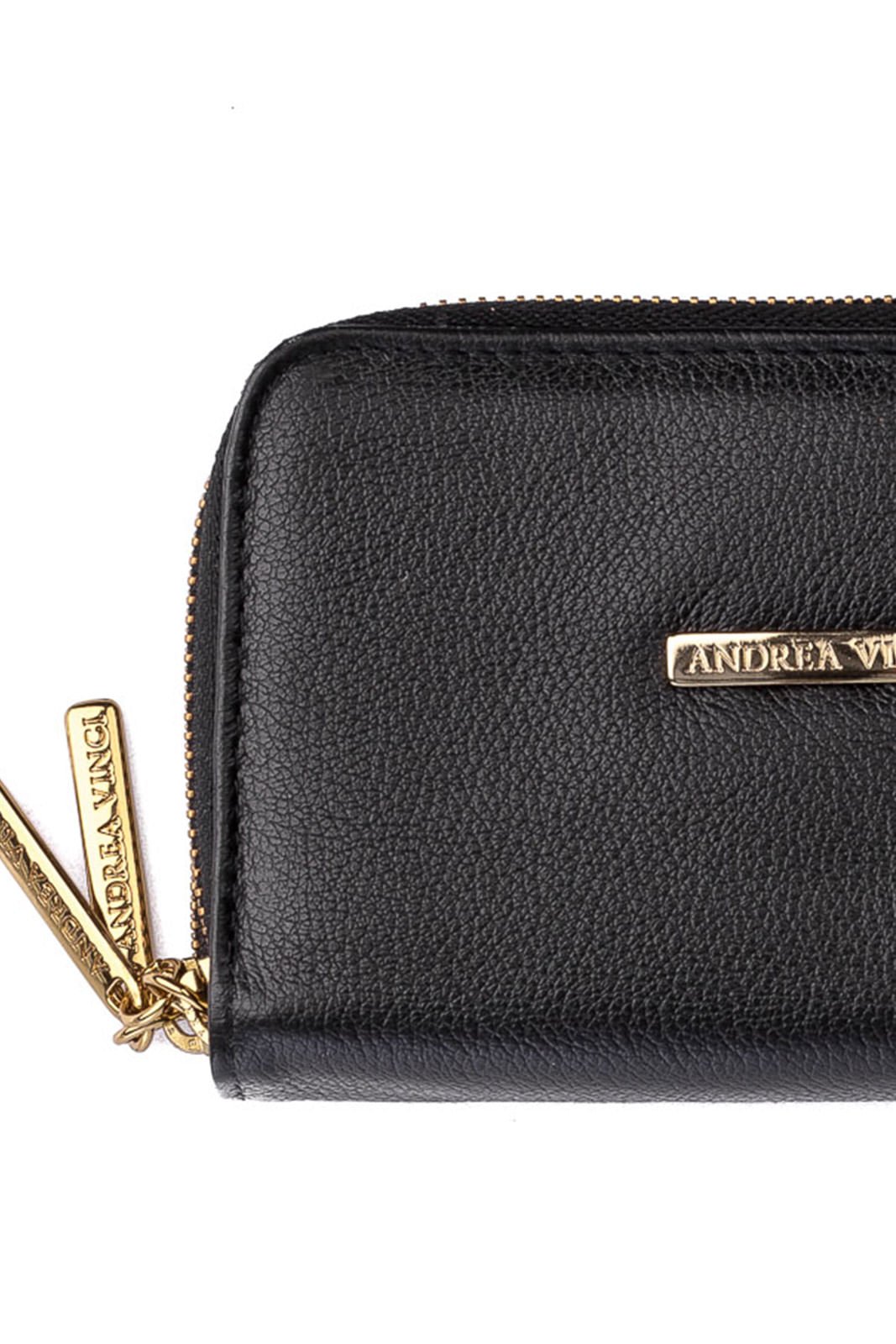 Carteira feminina de couro liso Martina Preto 6