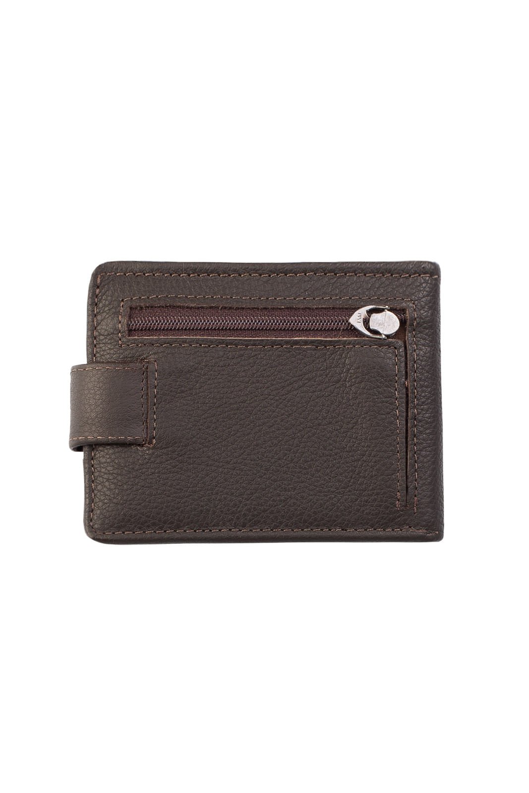 Carteira masculina de couro floater com botao Dylan Marrom 6