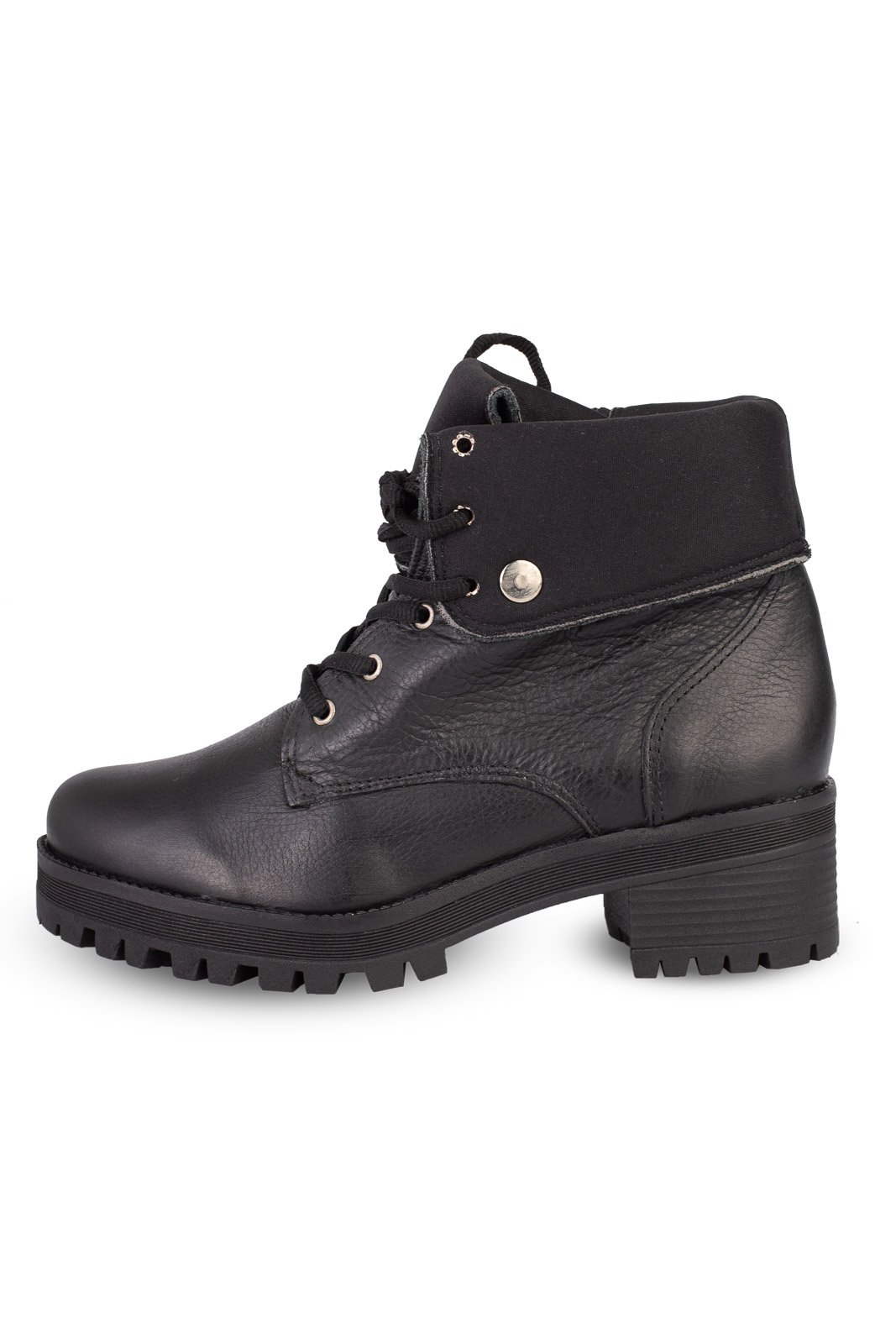 Coturno feminino de couro 6943 Preto 4