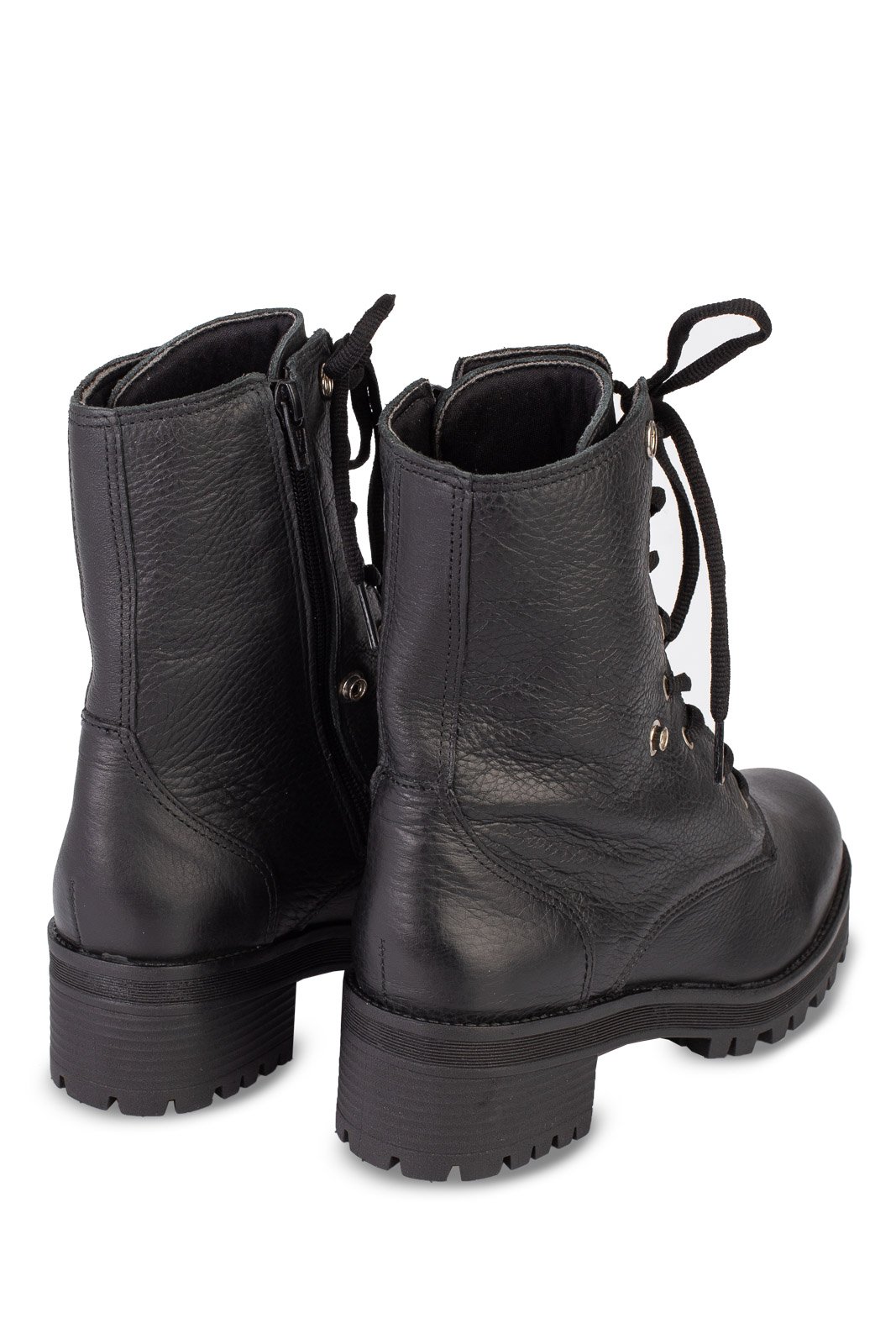 Coturno feminino de couro 6943 Preto 6