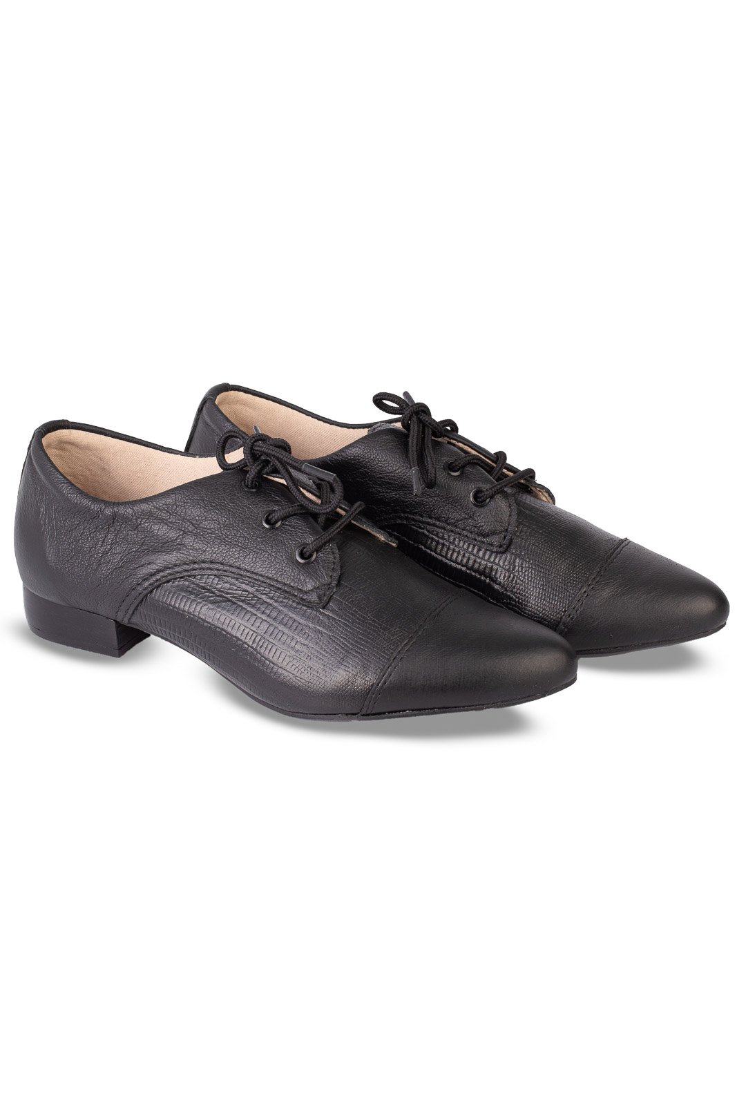 Sapato Feminino Oxford Couro Confortável Preto - Melilla - 664-02