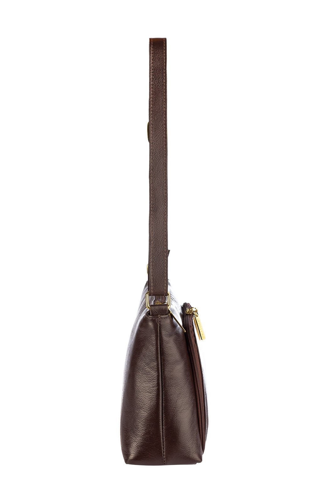 Bolsa de couro liso tiracolo Ninna Marrom 5