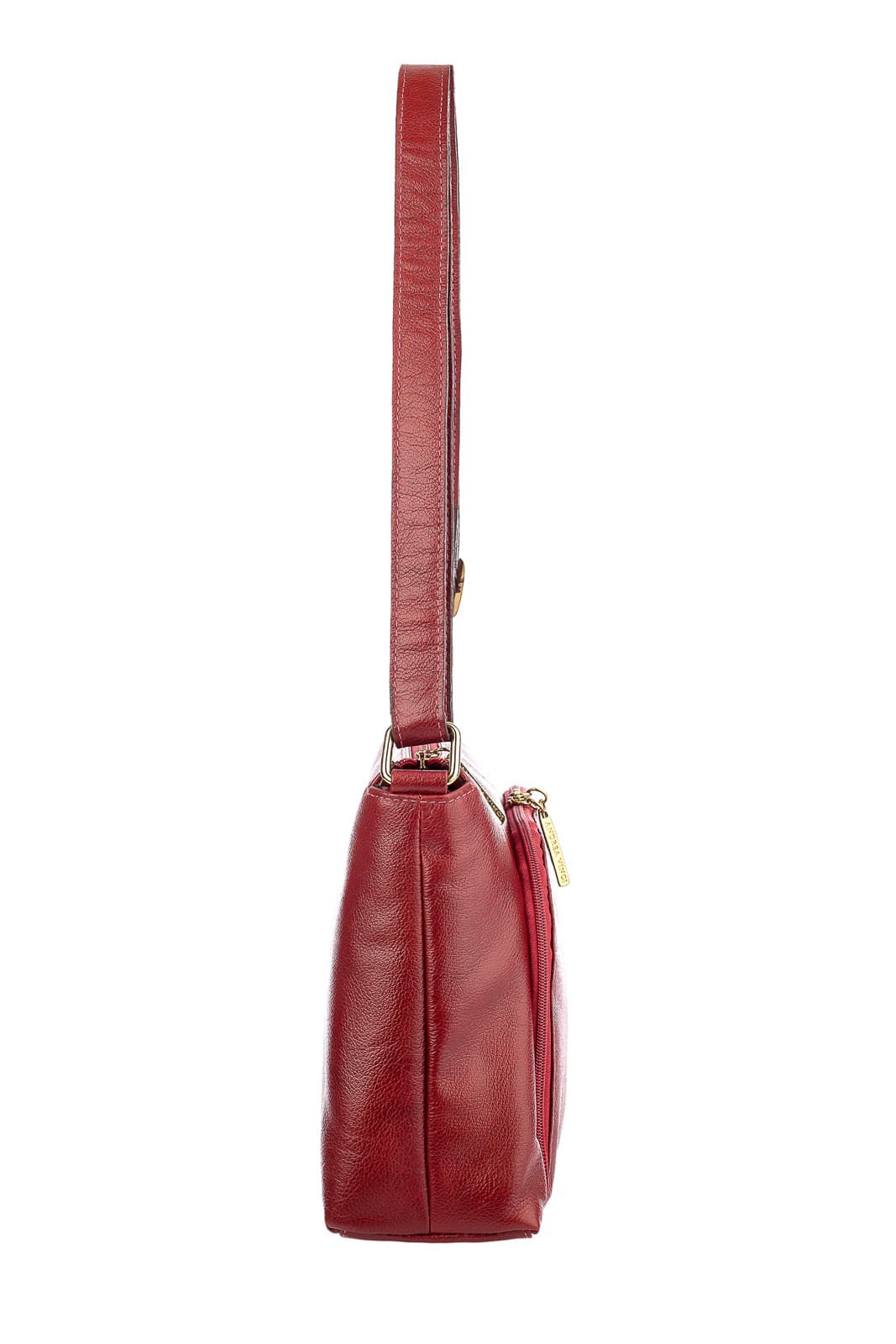 Bolsa de couro liso tiracolo Ninna Vermelho 5